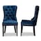 Baxton Studio Remy Blue Velvet Espresso Finished 2-Piece Wood Dining Chair Set 162-10461 - alternate 8